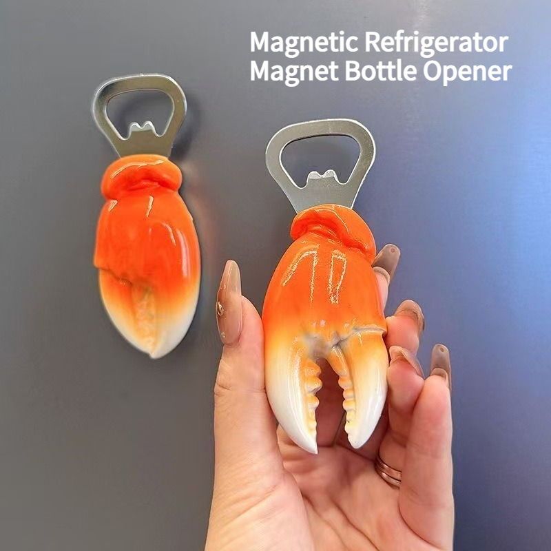 Funny Kitchen Gadgets Gifts - Lustiger Krabbenklauen-förmiger Flaschenöffner Magnetischer Kühlschrankmagnet Bieröffner