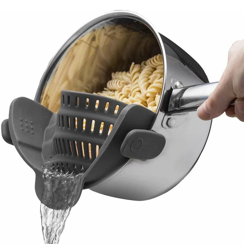 Kitchen Gadgets Pasta - Silikon-Küchensieb zum Anklemmen an Töpfe und