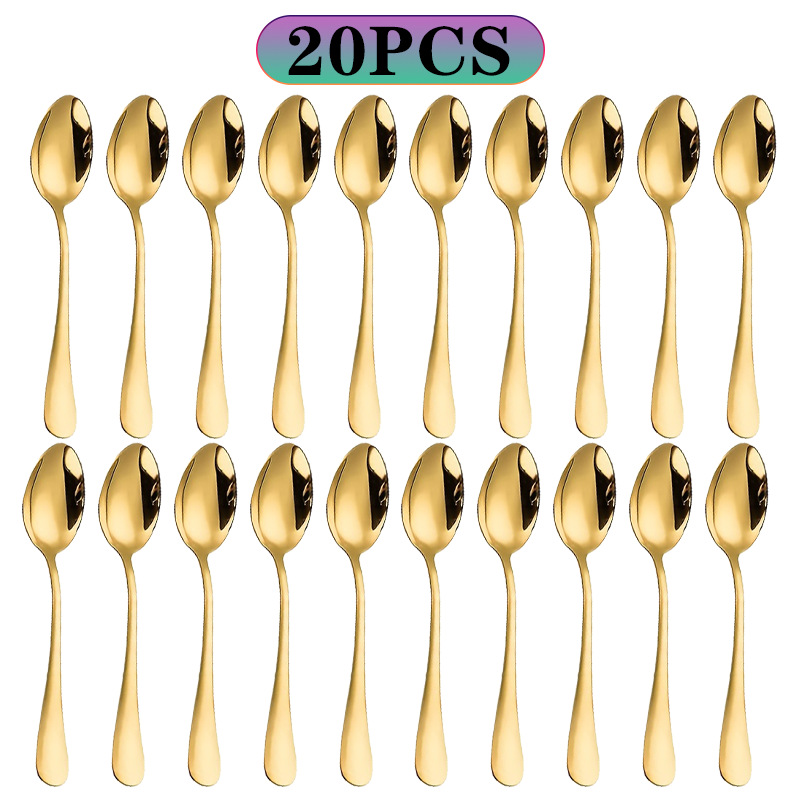 Kitchen Gadgets Gold - 6/10/20 Stück Edelstahl Kleine Goldene Löffel