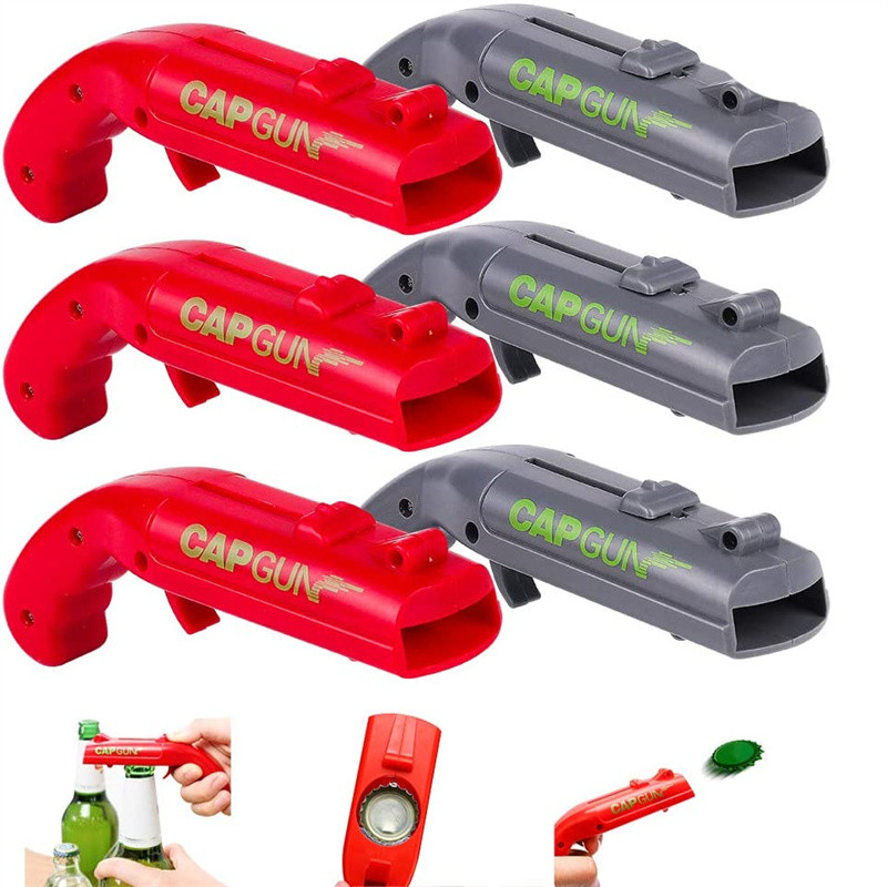 Funny Kitchen Gadgets Gifts - Kapselpistolen-Flaschenöffner, Lustiger Fliegender Kapselwerfer, Neuartiges Trinkspiel