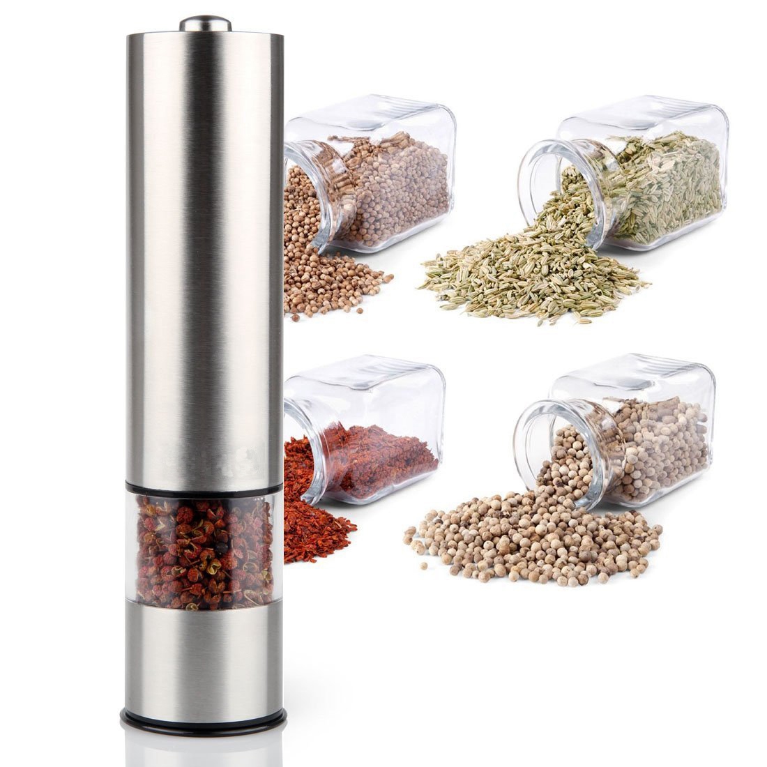Kitchen Gadgets For Gifts - A56T-Edelstahl Elektrische Salz- und Pfeffermühle Automatische