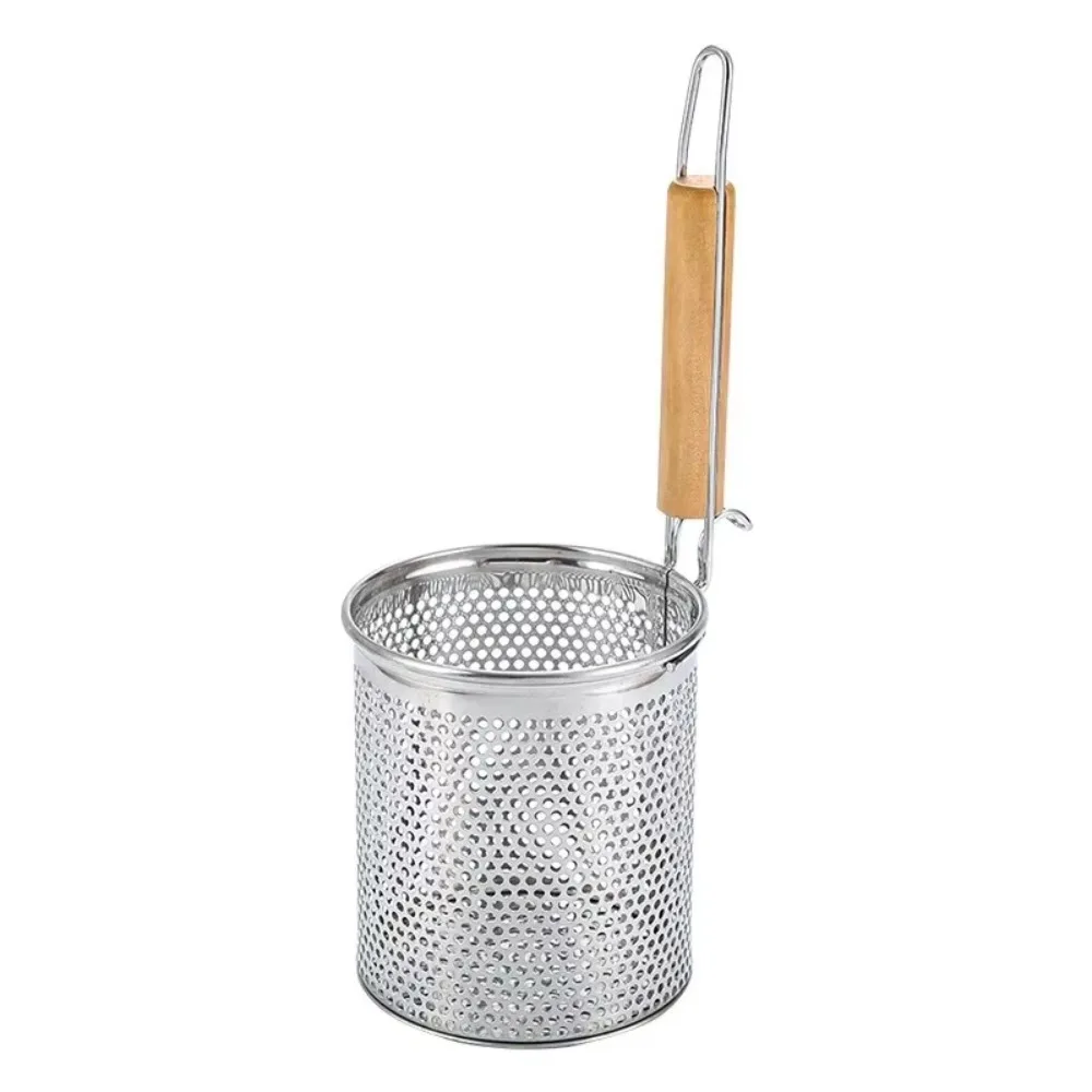 Kitchen Gadgets Pasta - Verstärkter Edelstahl-Trichter mit Holzgriff Küchenzubehör Gemüse-Netzsieb