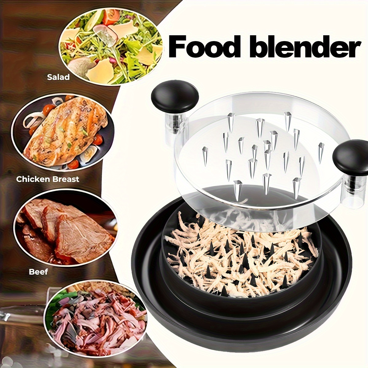 Kitchen Gadgets Modern - Fleischzerkleinerer mit Drehfunktion, Robustes Hähnchen- und