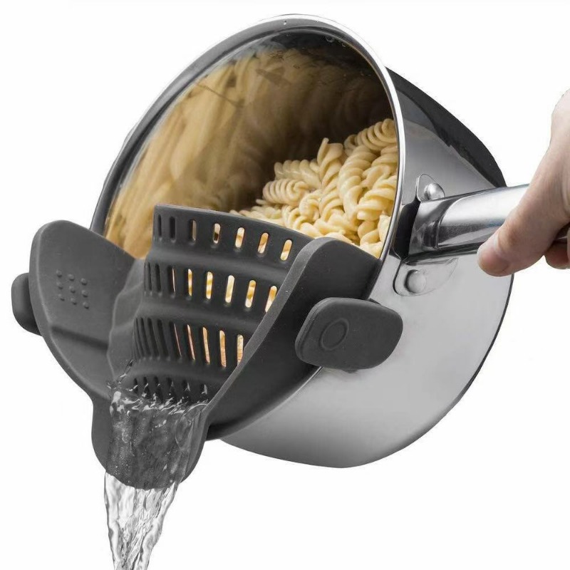 Kitchen Gadgets Pasta - Silikon-Küchensieb zum Anklipsen von Töpfen und