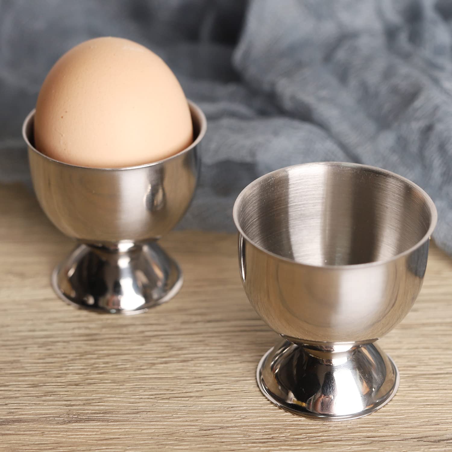 Kitchen Gadgets For Gifts - Eierbecher-Set aus Edelstahl, hart, weich, gekocht,