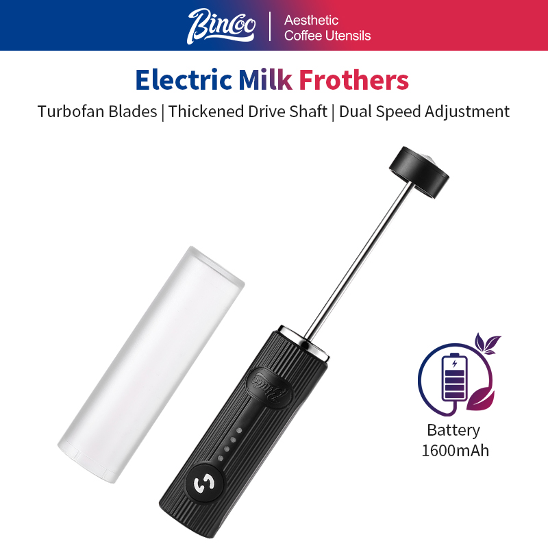Quirky Kitchen Gadgets - BINCOO Elektrischer Kaffeeaufschäumer, USB wiederaufladbar, 2