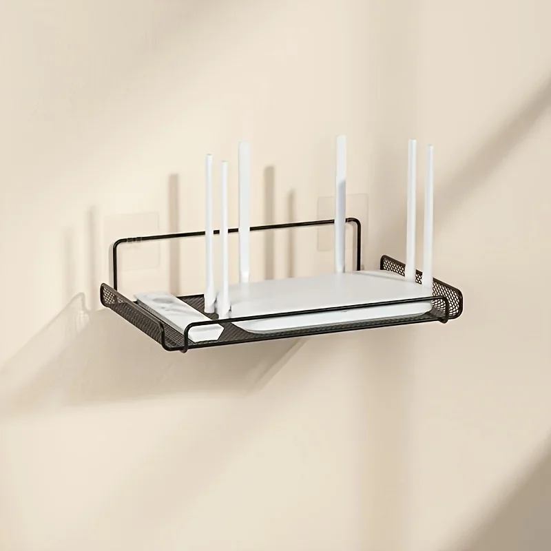Kitchen Gadgets Organizer - Edelstahl-Router-Regal ohne Bohren, WLAN-Wandhalterung, Router-Aufbewahrungsorganizer, Regal