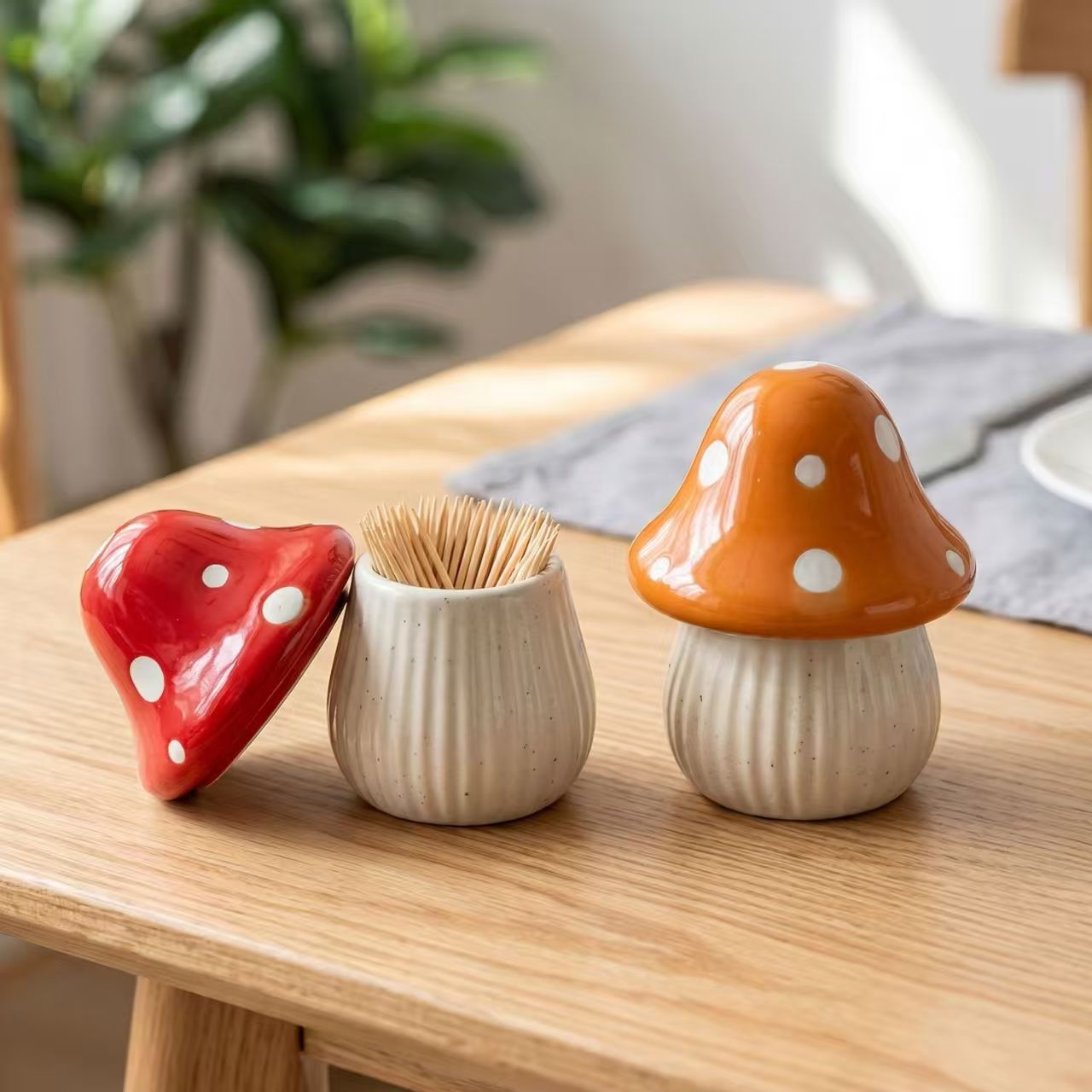 Cartoon-Pilz Keramik-Aufbewahr – Kitchen Gadgets Organizer Bewertung und Preis