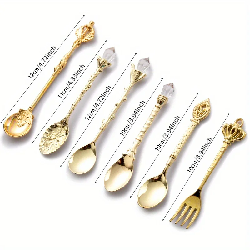 6 stücke Vintage Löffel Gabel  – Kitchen Gadgets Gold Bewertung und Preis