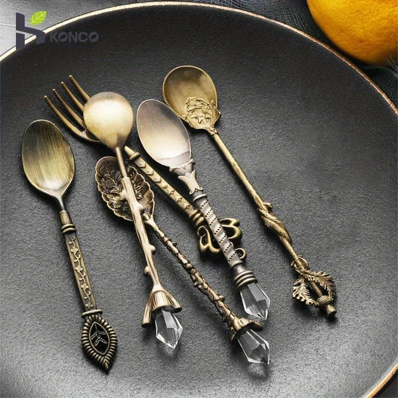 6 stücke Vintage Löffel Gabel  – Kitchen Gadgets Gold Bewertung und Preis